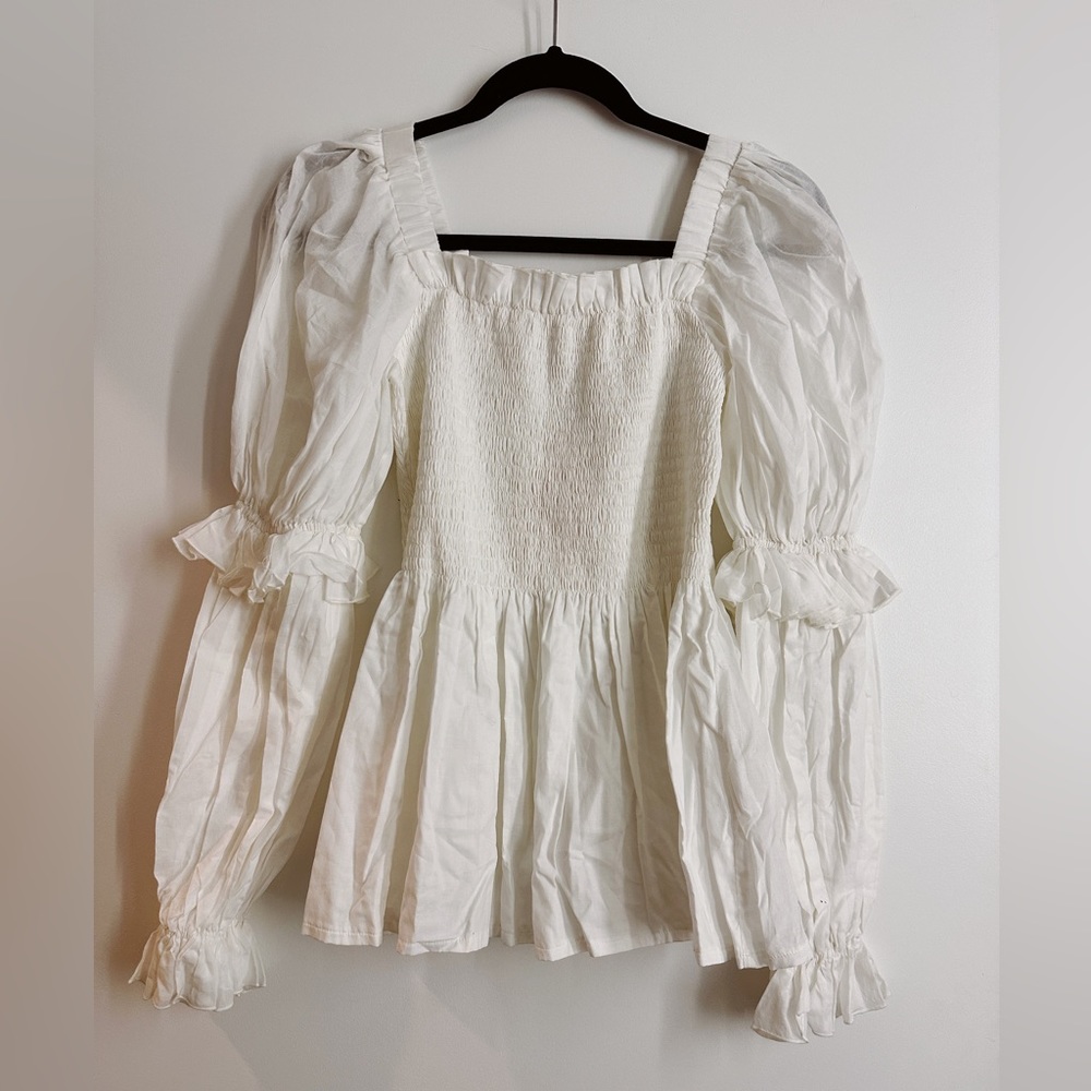 NWT Madewell Karen Walker® Andromeda Shirred Top